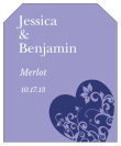 Hearts of Love Wine Wedding Label